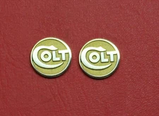 Colt 1/2" Brass Grip Medallions 1 pair