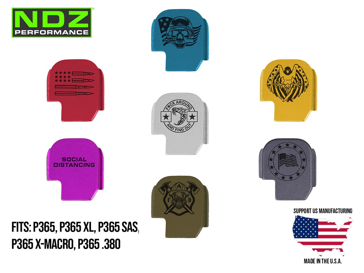 NDZ Sig P365, XL, Fuse, X Macro, AXG Slide Cover Back Plate
