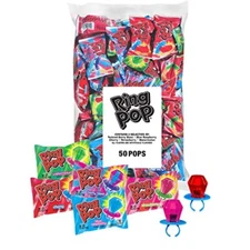 Ring Pop Holiday Candy Lollipops - 50 Ct Candy Variety Pack in  Assorted Sizes 