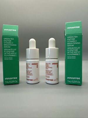 {E2} 2x Innisfree Green Tea Enzyme Vitamin C Brightening Serum 7ml/0.23floz.