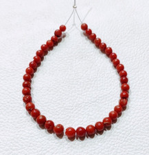 Collar De Coral Natural Naranja - Cuentas Irregulares, Hecho A Mano, Plata Bañada - ¡Joyería Única!