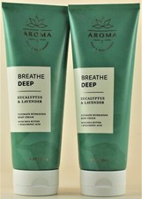 QTY 2 - Bath  Body Works BREATHE DEEP EUCALYPTUS LAVENDER Body Cream Lotion 8z