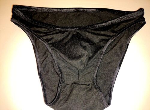 Męskie figi konturowe Bikini Bielizna Lekka MIĘKKA CZARNA Poly Spandex A16 - Zdjęcie 1 z 3