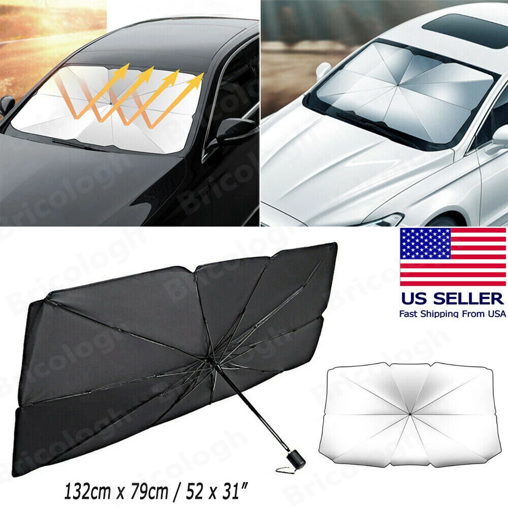 Foldable Car Windshield Sunshade Front Window Cover Visor Sun Shade Umbrella  US