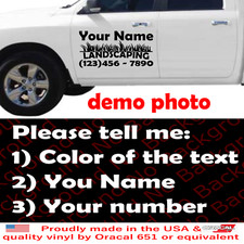 Custom Business Name Landscaping Vinyl Decal Die Cut Sticker for Trucks BS032
