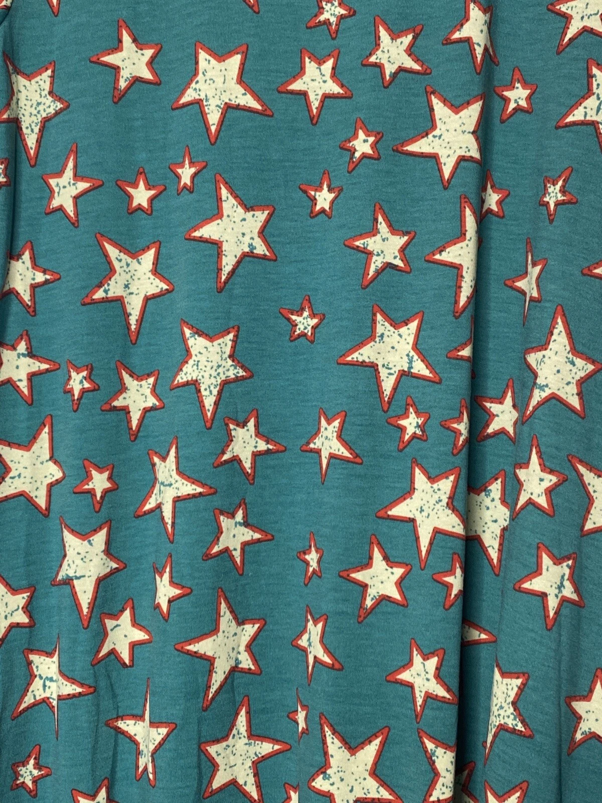 OFF WHITE Abito Lularoe Carly Taglia S Americana Teal Off White Stars