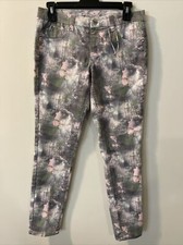 Justice Girls Size 12.5 Gray Tie Dye Jeggings A2915