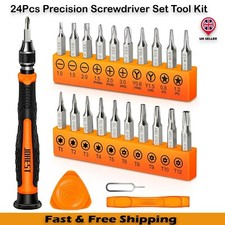 Precision Screwdriver Set 24Pcs, Tool Kit with Torx T1 T2 T3 T5 T6 T8 T9 T15 UK