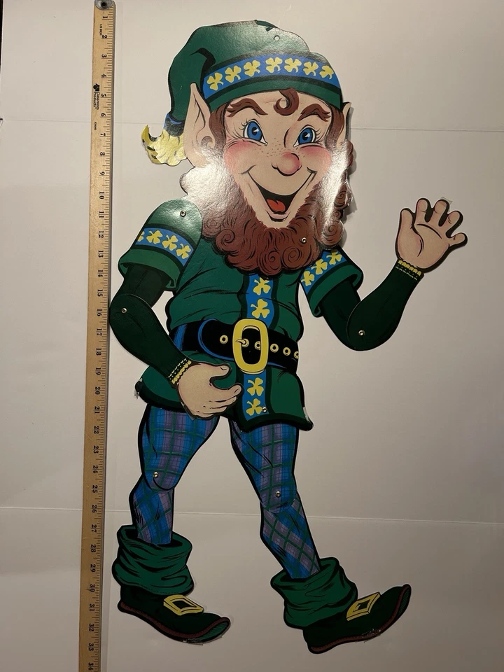 Beistle Leprechaun St Patrick Diecuts Cutouts Decoration Lot Of 4 - Image 2 of 4