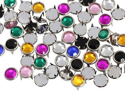 Allstarco 8mm Assorted Colors Bedazzler Refills Rhinestones Preset Gemagic St...