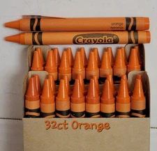 32ct Crayola Crayons(Orange) Single Color Bulk Lot Wax Melting Crafts