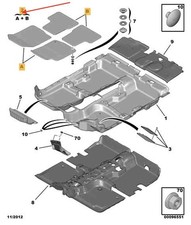 Peugeot 2008 Floor Mats Set LHD 98188990YT Genuine Part