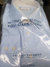 CHARLES TYRWHITT - LIGHT BLUE NON-IRON CLASSIC FIT SHIRT, 18/37