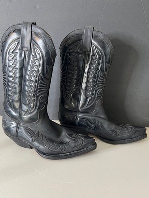 SENDRA BLACK COWBOY BOOTS STYLE 3456 (EU 40) (UK 7) (US 9W) (US 7.5M) SPAIN