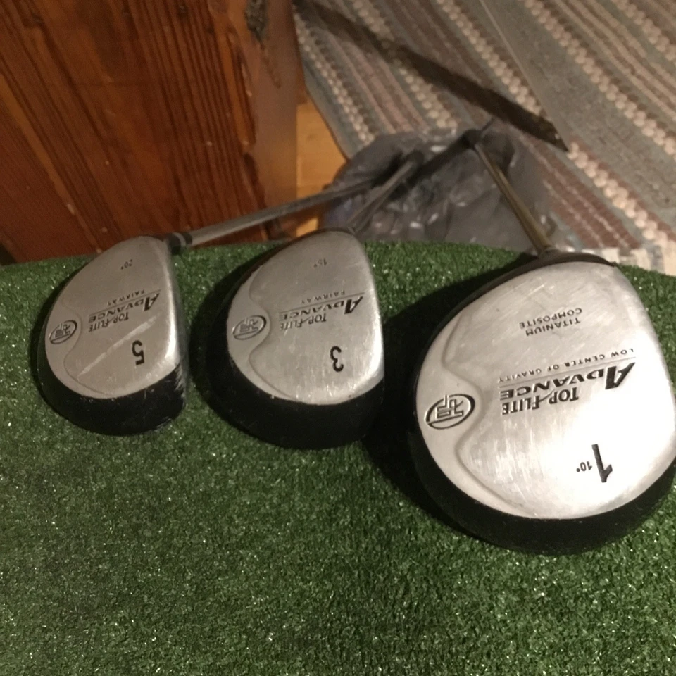 Top Flite Left Handed Advance Woods Set (D, 3W, 5W) Regular Steel & Graphite - Image 2 of 4