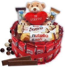 Tarta de Chocolate Kit Kat + Osito LOVE - Regalo Ideal para Navidad, Día del 