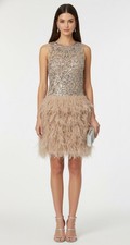 ASOS Edition sequin& feather dress Size 6 NWT
