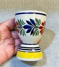 Vintage HB Henriot Quimper Pottery France Egg Cup Hand Painted Signed
