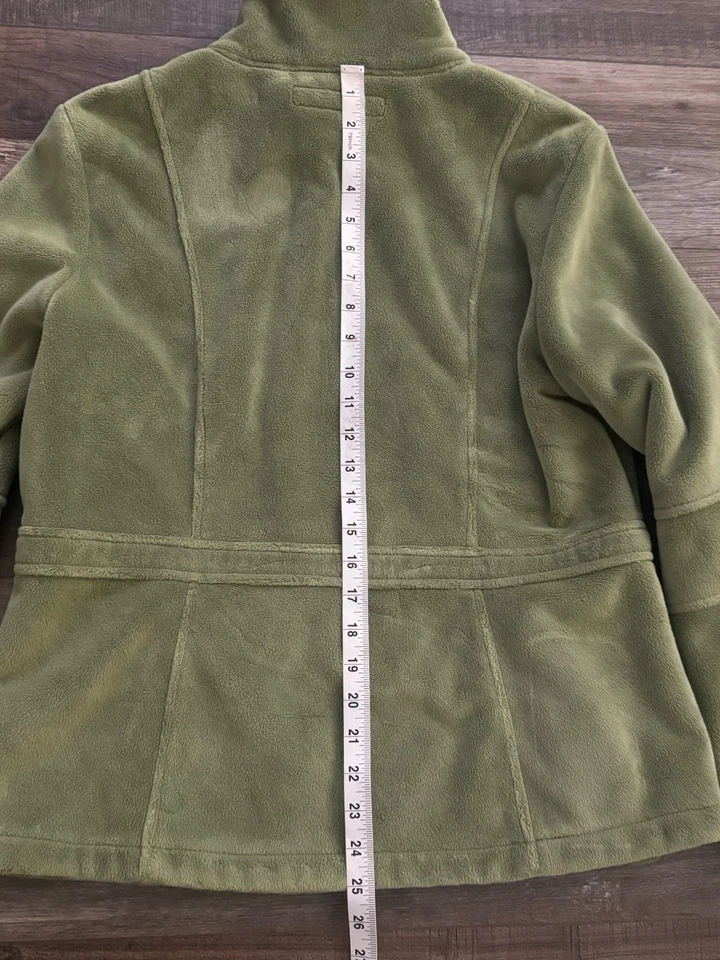 Chaqueta polar ultra suave Kristen Blake - verde oliva - cremallera completa talla grande Foto 3 de 4