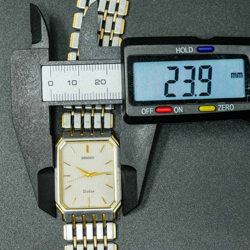Vintage 1989 SEIKO DOLCE 5E31-5A40 Original Band Square Quartz Men Watch - Picture 11 of 19