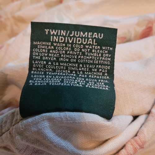 Vintage Ralph Lauren Grosvenor Twin Set Duvet Bed Skirt 2 Shams Made In Italy - Picture 18 of 18