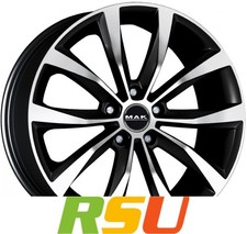 MAK Wolf black mirror 8x19" ET30 LK5 110 ML 65.1 Alufelgen 19 Zoll