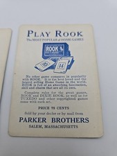 Rook De Luxe Rare 1915 Parker Bros. Card Game With Original ads/play Book &Cards