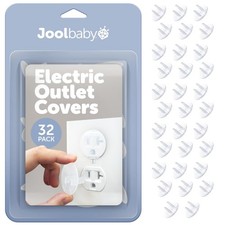 Jool Baby Outlet Covers 32 Pack for Child Safety - Easy Adult Removal, Plug