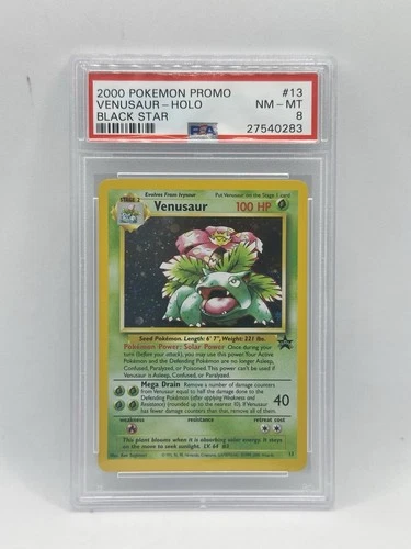 2000 POKEMON PROMO BLACK STAR #13 VENUSAUR-HOLO PSA 8