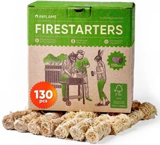 Fire Starters 130 pcs Fire Starters for Campfires Grill BBQ Fireplace Woodstove