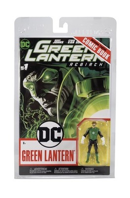 DC Green Lantern Hal Jordan 3'' Action Figure & Rebirth Comic Book New & Sealed
