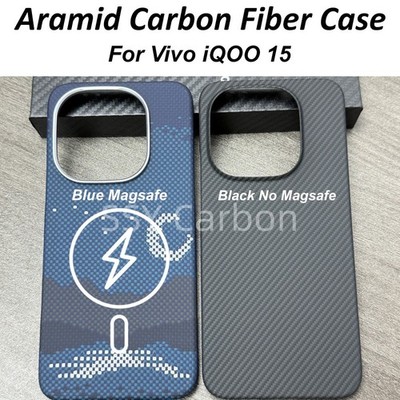 Real Carbon Fiber Case for Vivo iQOO 15 Aramid MagSafe Magnetic
