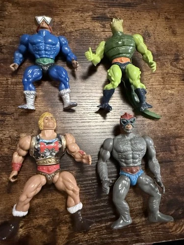 Lot Of 4 MOTU Masters of the Universe Action Figures, Vintage 1980s Toys