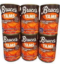 Bruce's Yams Cut Sweet Potatoes In Syrup 15oz cans- LOT OF 6 CANS 