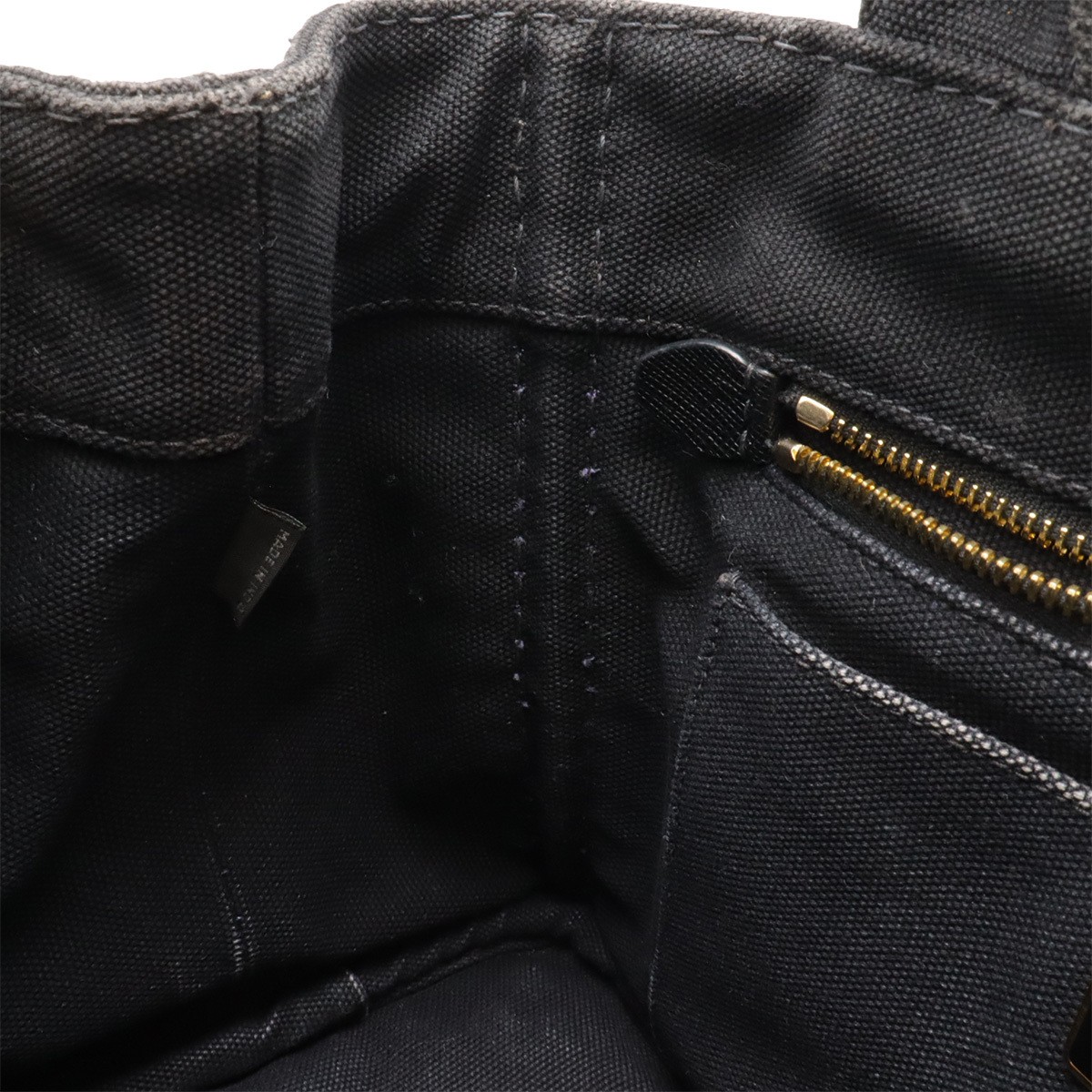PRADA CANAPA Handbag 2WAY Shoulder Bag Crossbody Canvas NERO Black Gold Hardware thumbnail 7