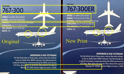 Full Set Corrected Variant Delta Air Lines Trading Cards New Release Error Fix