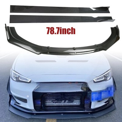 Front Bumper Lip Spoiler Splitter Carbon Fiber For Mitsubishi Lancer Evo Body K