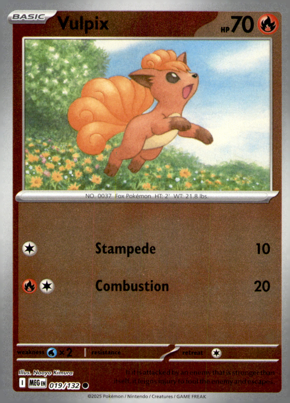 Vulpix Common ME01: Mega Evolution 019/132 NM