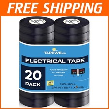 Black Insulating Tape for Electric Equipment - Pack of 20