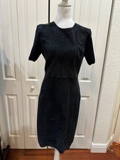Elie Tahari Emily Suede and Mixed Media Dress, Size 6