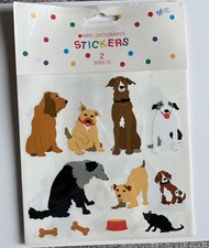 MRS GROSSMAN's Stickers VTG 2003 - Dogs Bones Cat 2 Large Sheets SEALED