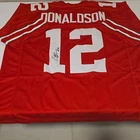 C.J. Donaldson Ohio State Signed Custom Football Jersey #12 Red SWAU Cert