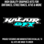 KALAIR GFX Electron Series Graphics Kit For Kawasaki KFX 700 – Orange 16 Mil, Customizable