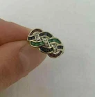 2.00CT Round Cut Simulated Ruby Sapphire & Emerald Ring 14K Yellow Gold Plated