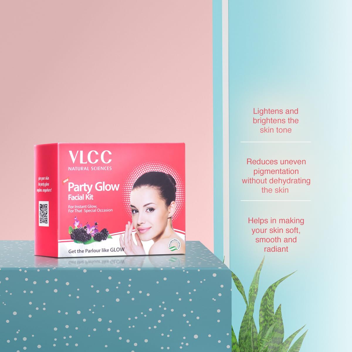 VLCC Party Glow Facial Kit for Instant Glow 60gm Makes your skin soft