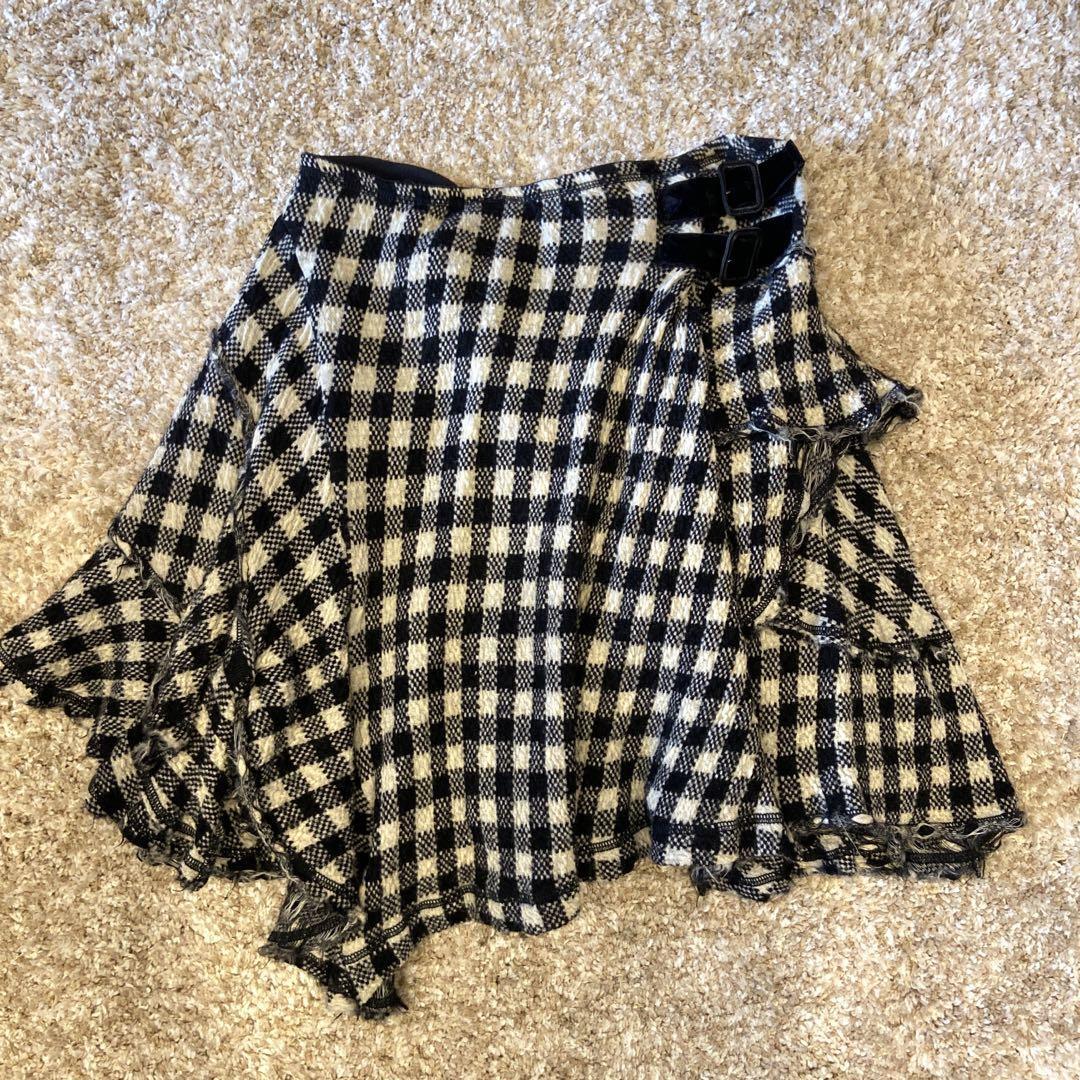 グレー フレア巻きスカート風パンツ　tao COMME des GARÇONS グレー フレア巻きスカート風パンツ tao COMME des GARÇONS