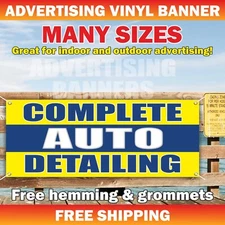 COMPLETE AUTO DETAILING Advertising Banner Vinyl Mesh Sign service repair clean