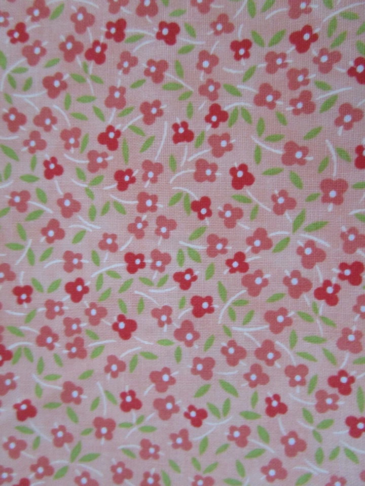 Moda FRESAS Y RUIBARBO 20402 12 Coral Melocotón Naranja HIGUERA Tela Edredón Foto 4 de 4