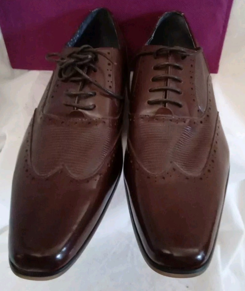 River Island Mens Shoes Size 10 Eur 44 Bark Brown (Gurnos)