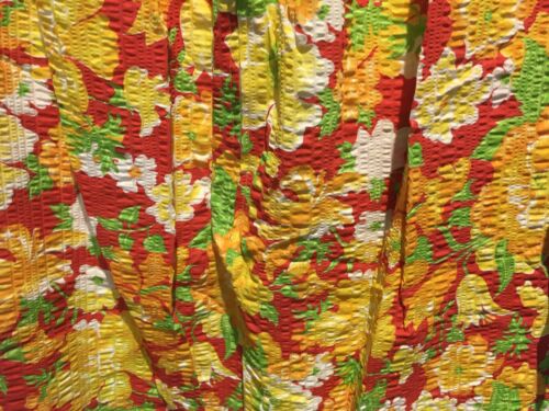 David Brown California House Coat Floral Muumuu Dress Sz S Vtg NWT - Picture 3 of 9